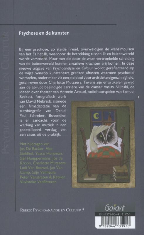 Achterkant van Psychose en de kunsten