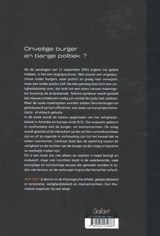 Achterkant van Onveilige burger en bange politiek?