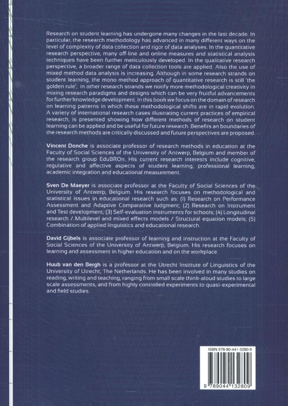Achterkant van Methodological challenges in research on student learning