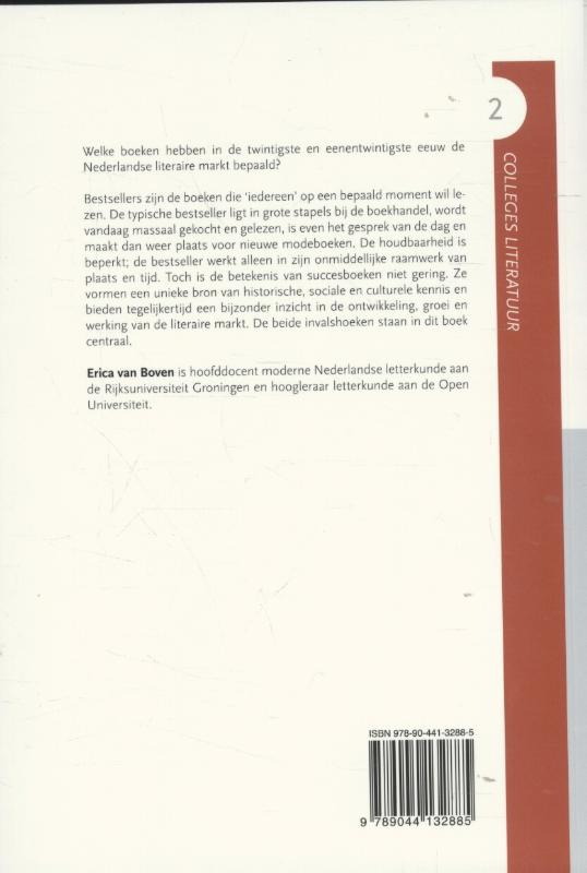 Achterkant van Bestsellers in Nederland 1900-2015