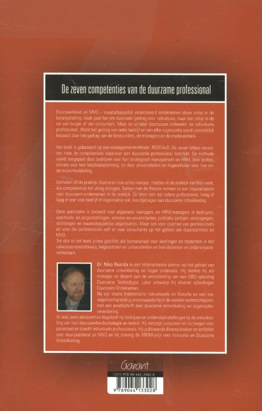 Achterkant van De zeven competenties van de duurzame professional