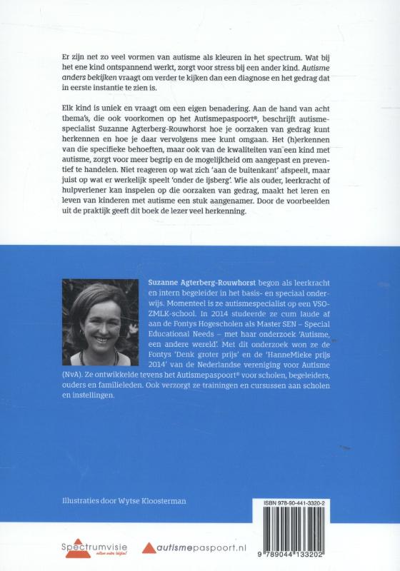 Achterkant van Autisme anders bekijken.