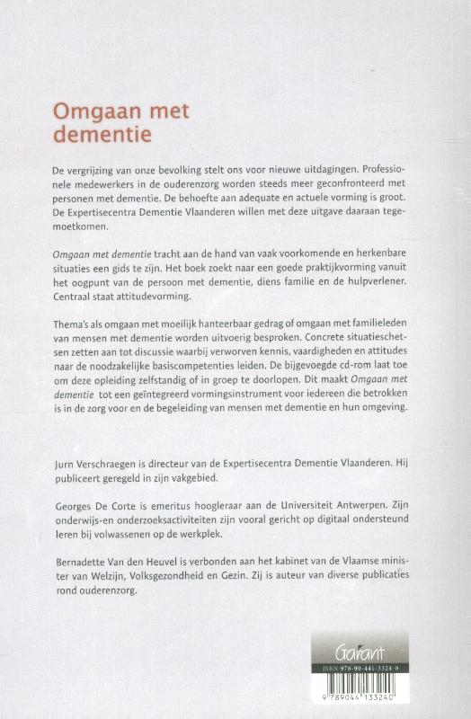 Achterkant van Omgaan met dementie