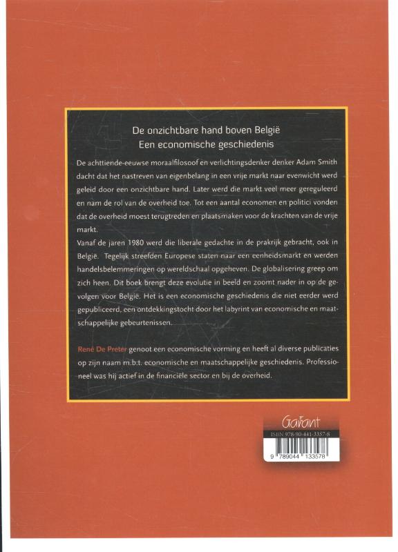 Achterkant van De onzichtbare hand boven België.