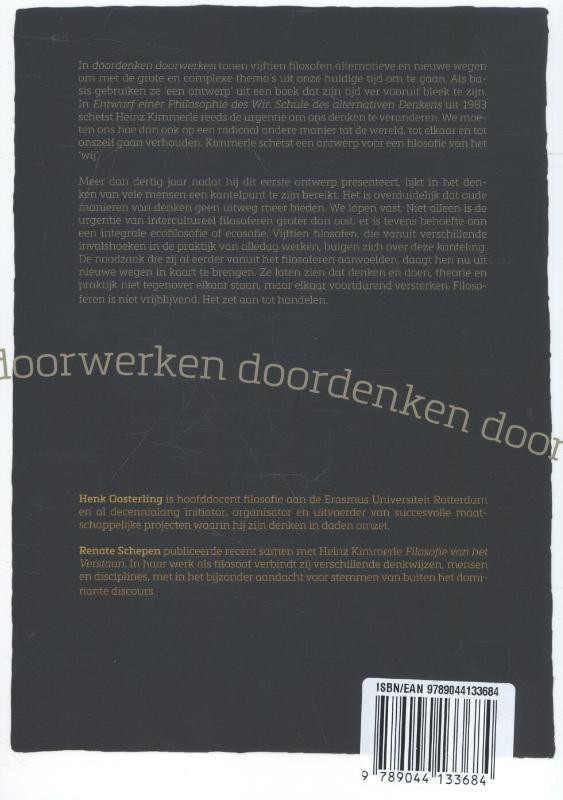 Achterkant van Doordenken doorwerken