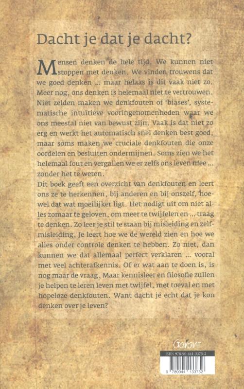 Achterkant van Dacht je dat je dacht?