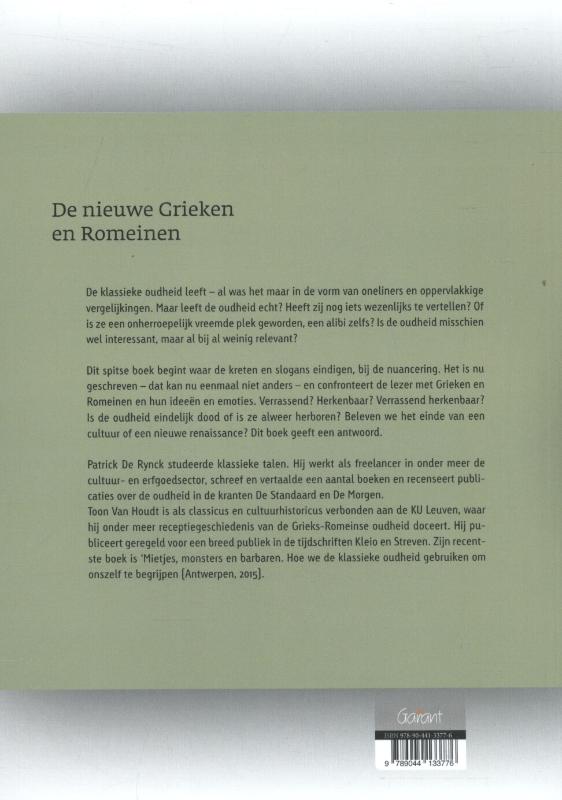 Achterkant van De nieuwe Grieken en Romeinen