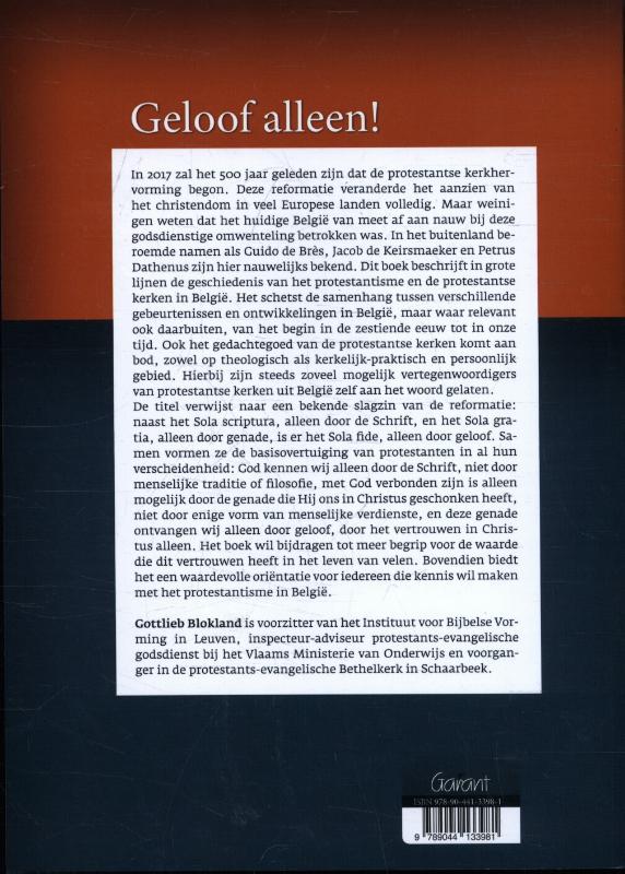 Achterkant van Geloof alleen!