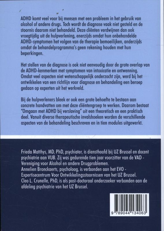Achterkant van Omgaan met ADHD bij verslaving