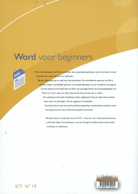 Achterkant van Word voor beginners