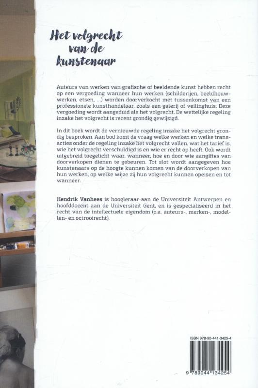 Achterkant van Het volgrecht van de kunstenaar