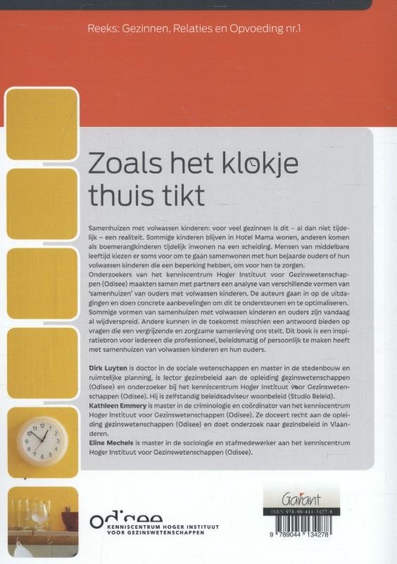 Achterkant van Zoals het klokje thuis tikt