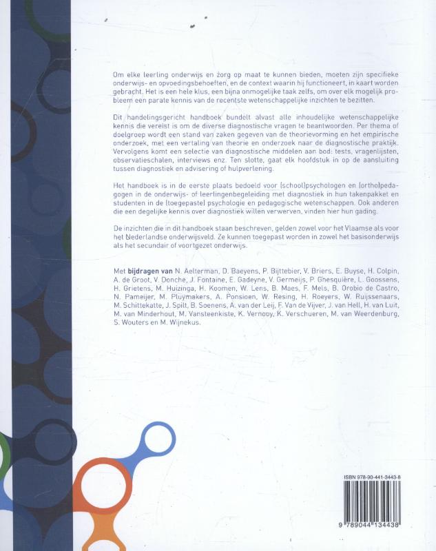 Achterkant van Handboek diagnostiek in de leerlingenbegeleiding