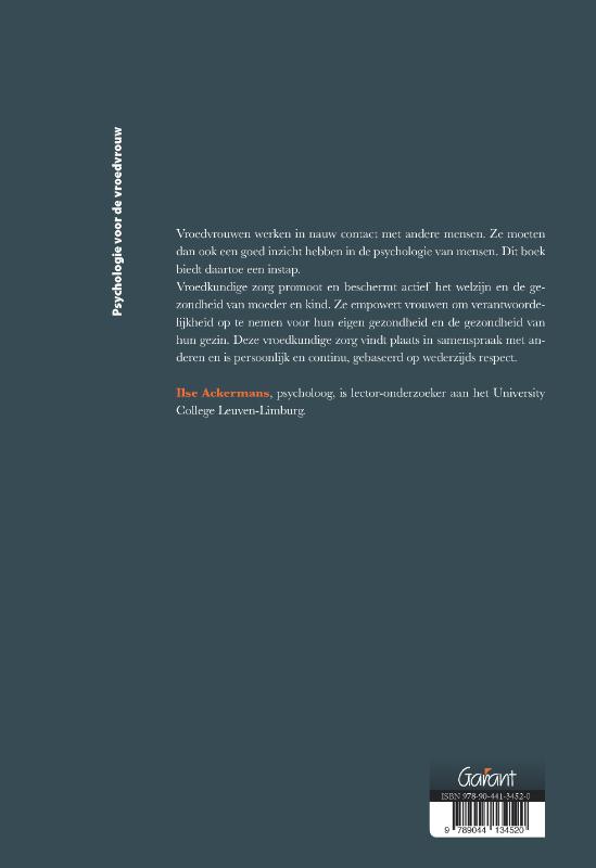 Achterkant van Psychologie voor de vroedvrouw