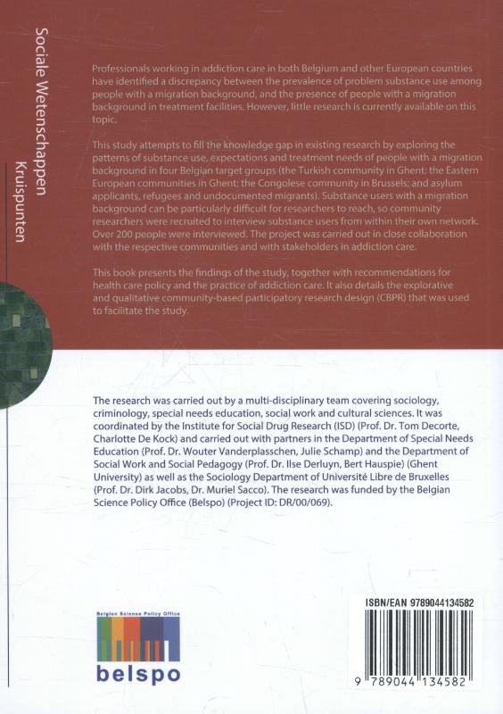 Achterkant van Substance use among people with a migration background