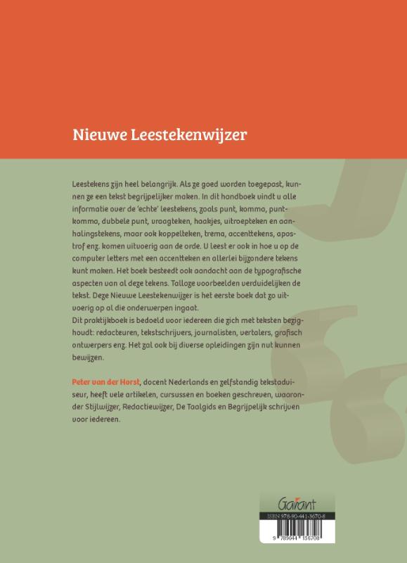 Achterkant van Nieuwe Leestekenwijzer