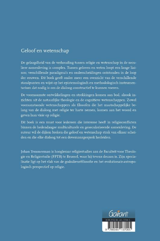 Achterkant van Geloof en wetenschap