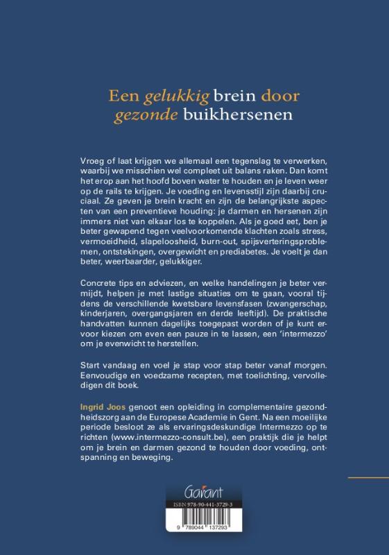 Achterkant van Een gelukkig brein door gezonde buikhersenen