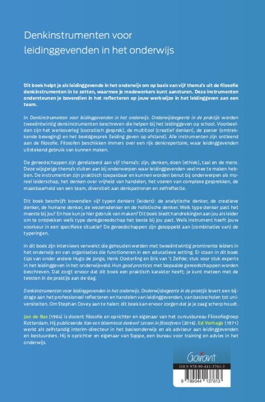 Achterkant van Denkinstrumenten voor leidinggevenden in het onderwijs