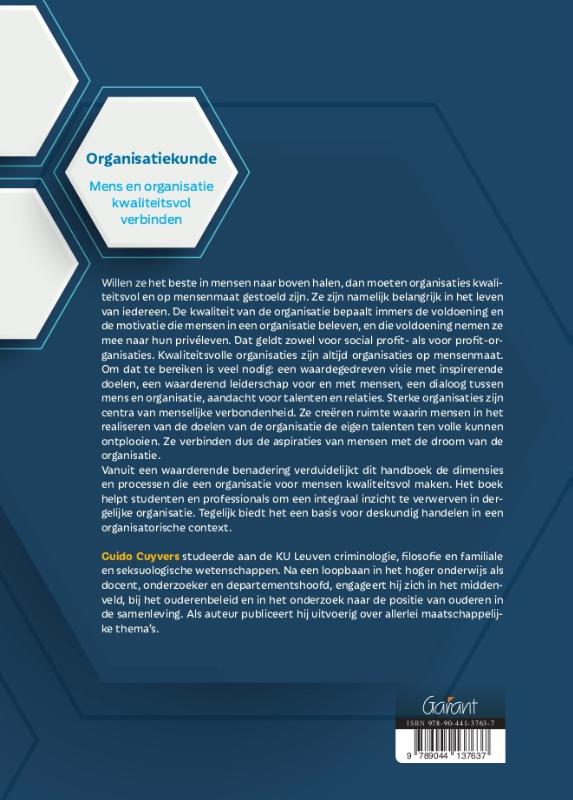 Achterkant van Organisatiekunde