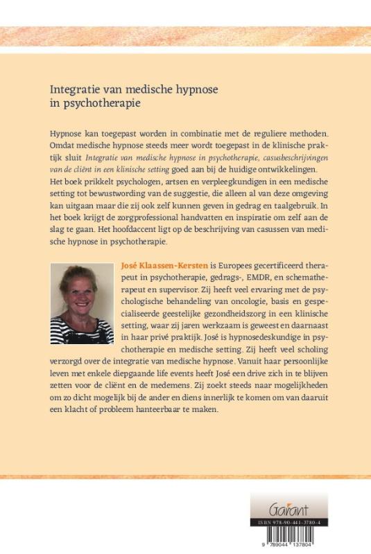 Achterkant van Integratie van medische hypnose in psychotherapie