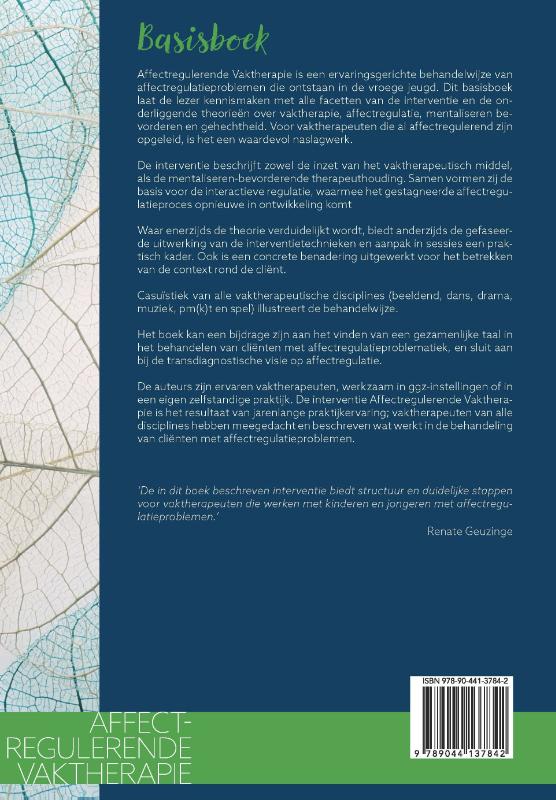 Achterkant van Affectregulerende Vaktherapie Basisboek