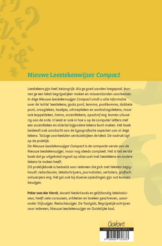 Achterkant van Nieuwe Leestekenwijzer – Compact