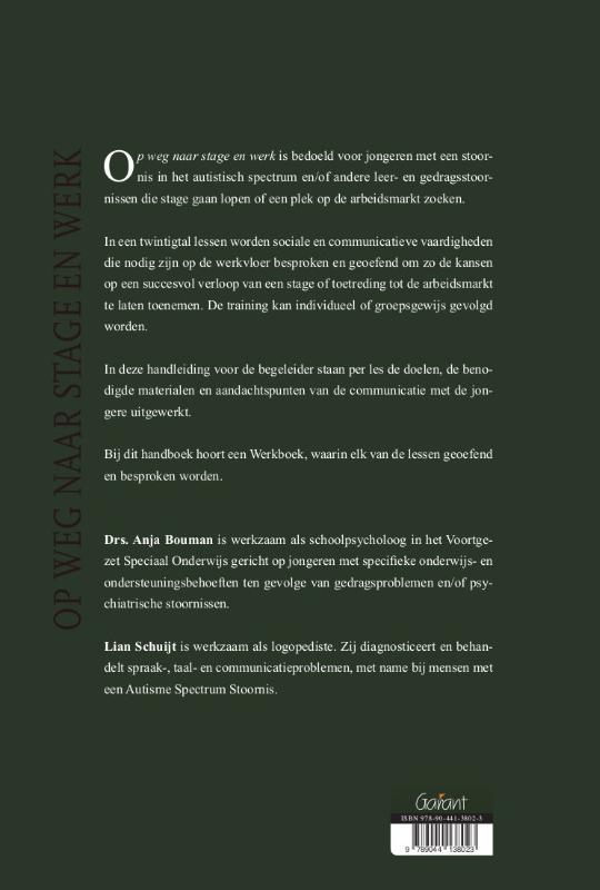 Achterkant van Handboek voor de begeleider