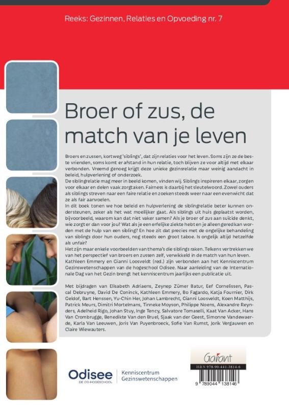 Achterkant van Broer of zus, de match van je leven