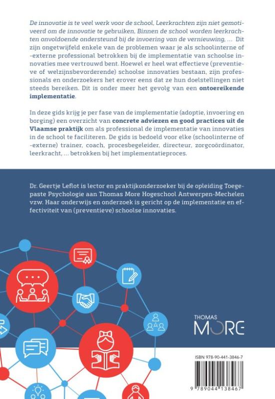 Achterkant van Implementatiegids voor innovaties in het onderwijs
