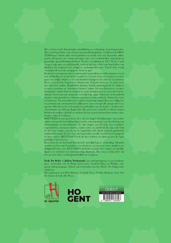 Achterkant van Mentemo-spel + boek: Emotionele ontwikkeling in verbinding