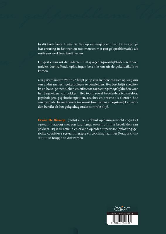 Achterkant van Een gokprobleem? Wat nu?