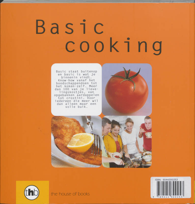 Achterkant van Basic cooking