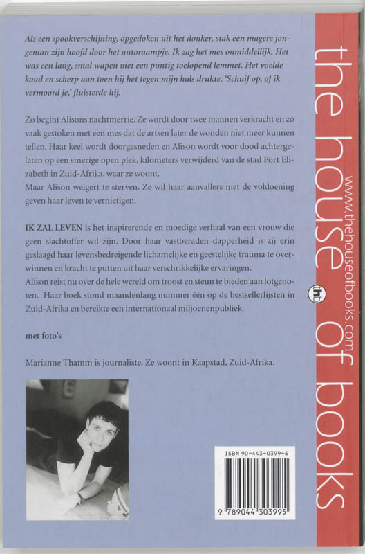Achterkant van Ik zal leven