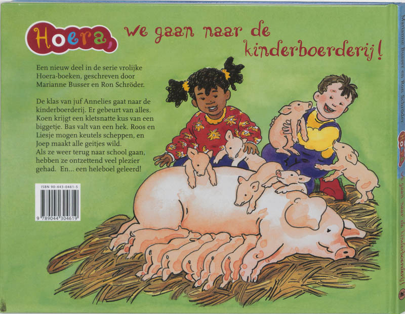 Achterkant van Hoera, we gaan naar de kinderboerderij!