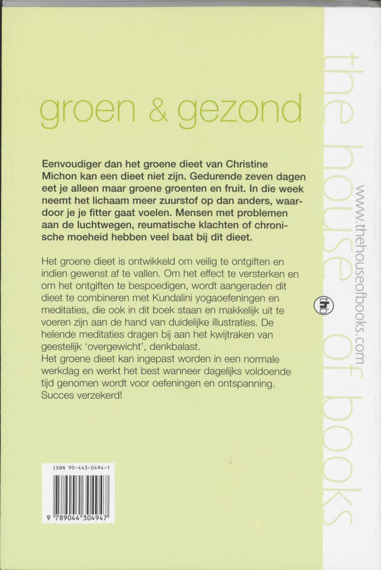 Achterkant van Groen & gezond