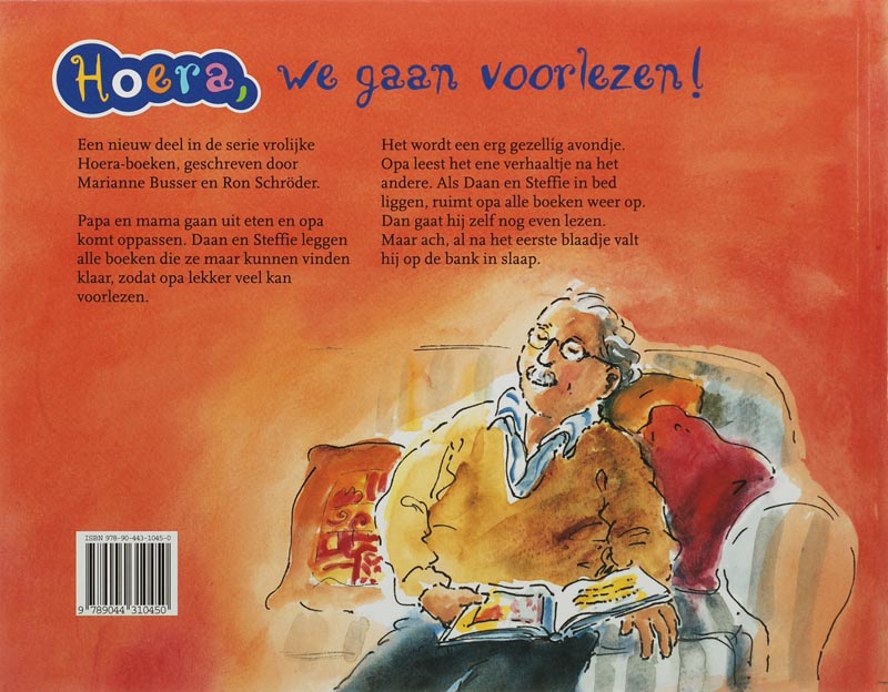 Achterkant van Hoera, we gaan voorlezen