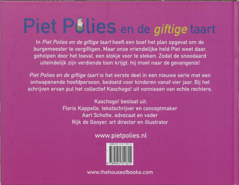 Achterkant van Piet Polies en de giftige taart