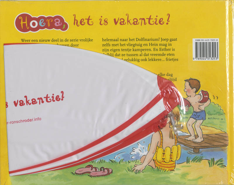 Achterkant van Hoera, het is vakantie!