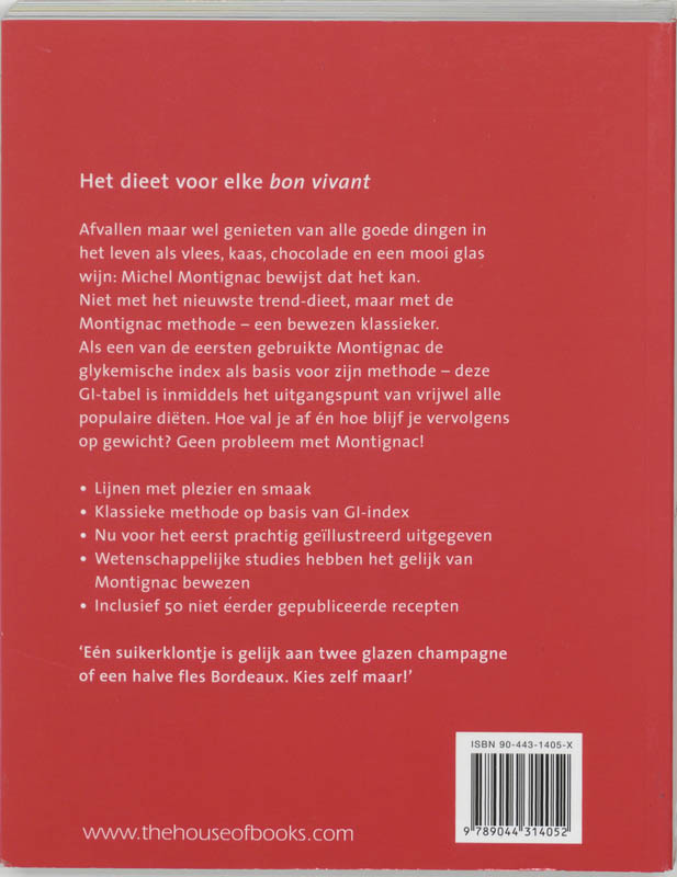 Achterkant van De nieuwe Montignac