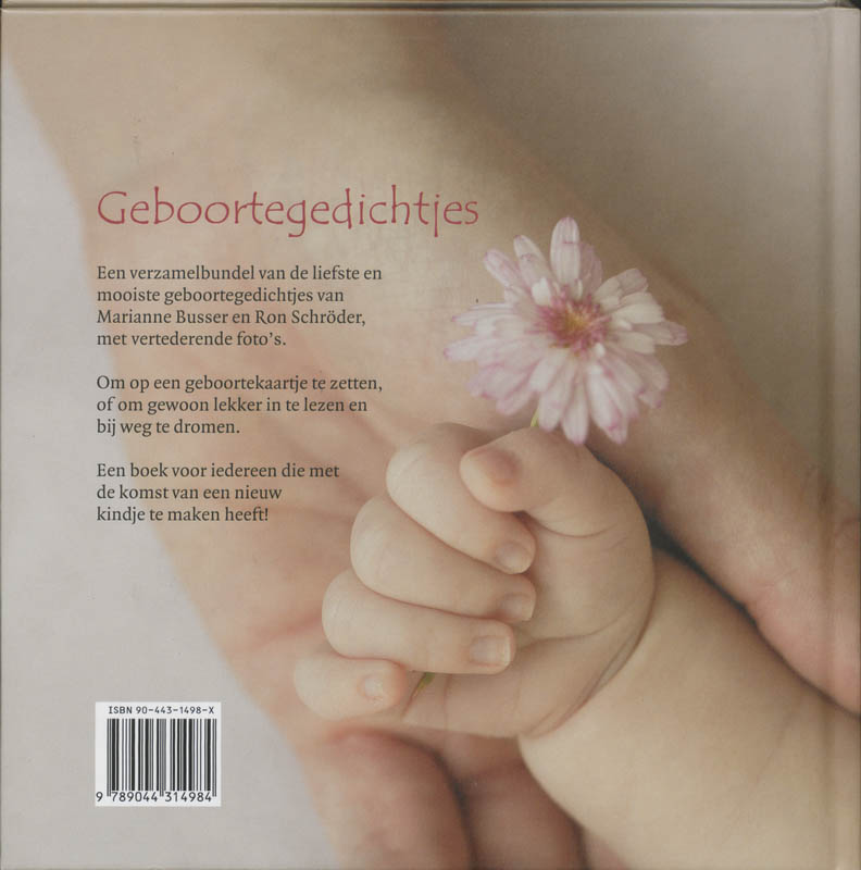 Achterkant van Geboortegedichtjes