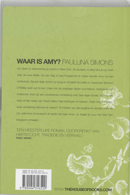 Achterkant van Waar is Amy?