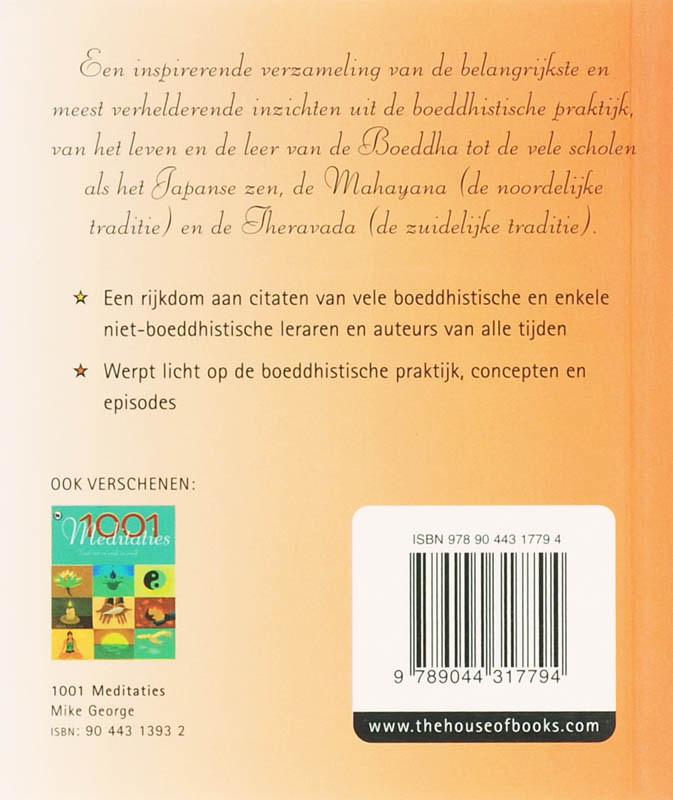 Achterkant van 1001 Boedhistische wijsheden