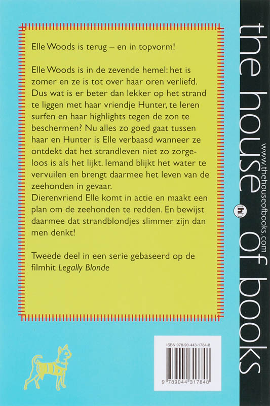 Achterkant van Blond op het strand