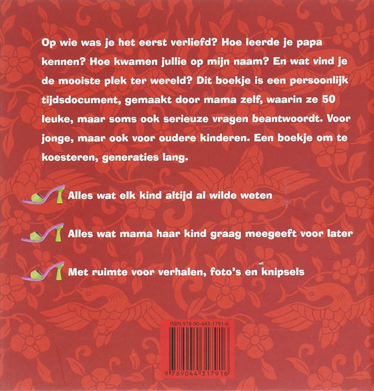 Achterkant van Het mamaboekje