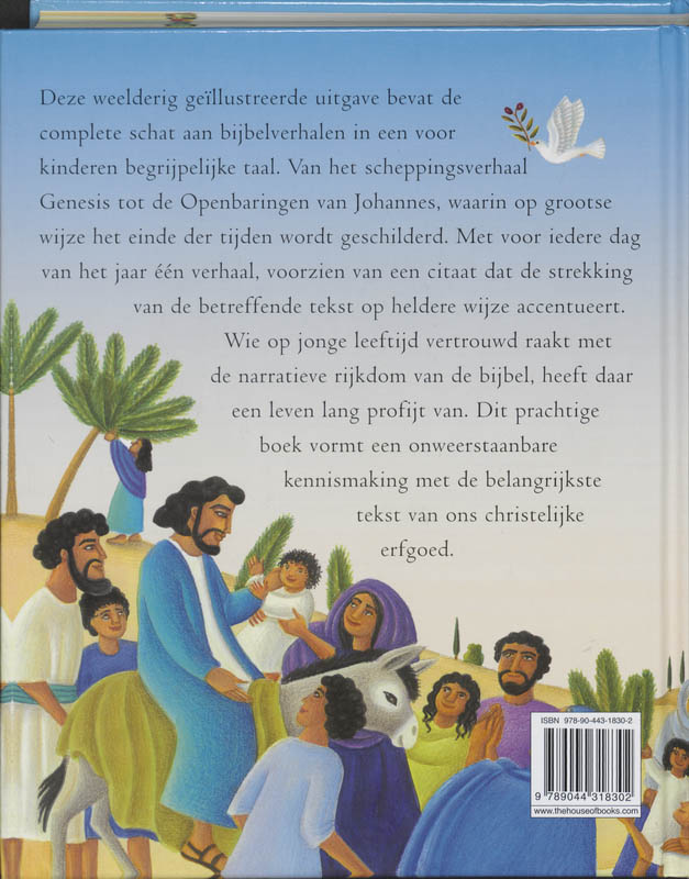 Achterkant van Bijbel in 365 verhalen