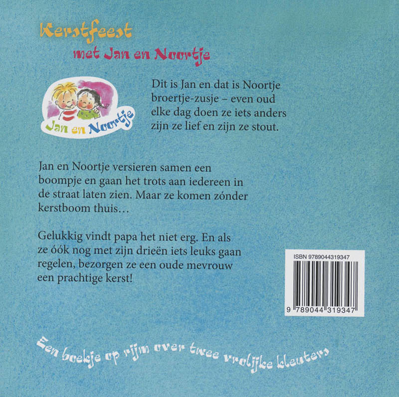Achterkant van Kerstfeest met Jan en Noortje