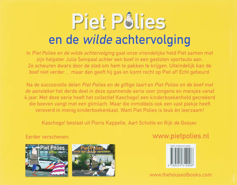 Achterkant van Piet Polies en de wilde achtervolging