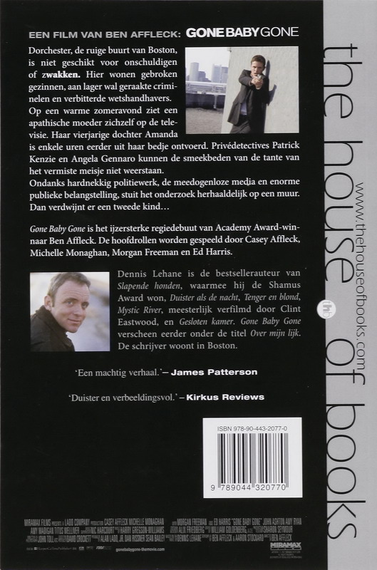 Achterkant van Gone baby gone