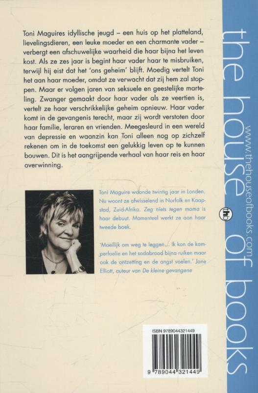 Achterkant van Zeg niets tegen mama